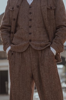 Cobbler unisex tweed waistcoat by Lanefortyfive london