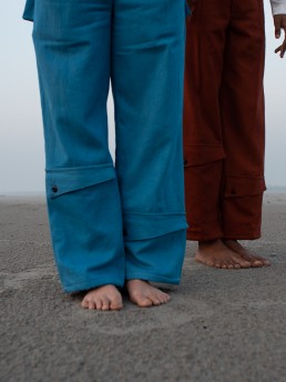 Sustainably made Lanefortyfive trousers in cotton moleskin