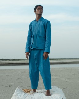 Sustainably made Lanefortyfive trousers in cotton moleskin