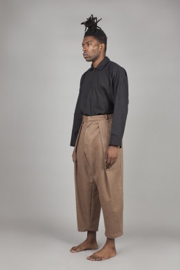 CT01/ Pleated bag trousers lookbook Lanefortyfive